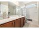 Bright bathroom features a tub and shower combination, and neutral tiling at 2010 Chattooga Ct., Myrtle Beach, SC 29588