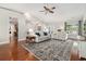 Inviting living room with hardwood floors, vaulted ceilings, and plenty of natural light at 2010 Chattooga Ct., Myrtle Beach, SC 29588