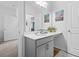 Bright bathroom with a vanity, a large mirror, and view to the hall at 228 Averyville Dr., Conway, SC 29526