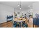 Dining area featuring modern lighting, decor and an open layout at 228 Averyville Dr., Conway, SC 29526