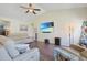 Inviting living room boasting hardwood floors, vaulted ceilings, and stylish contemporary decor at 232 Angel Wing Dr., Myrtle Beach, SC 29588