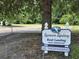 Lawson's Landing boat landing sign with 'No Trespassing' notice and private residents only information at 244 Colby Ct., Myrtle Beach, SC 29588
