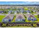 Aerial view of residential neighborhood, highlighting well-manicured lawns, landscaping, and diverse home styles at 2882 Ophelia Way, Myrtle Beach, SC 29577