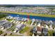An aerial view of a beautiful neighborhood along the waterway, showcasing stunning waterfront homes at 337 St. Julian Ln., Myrtle Beach, SC 29579