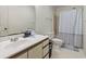 Bathroom with vanity, toilet, and tub/shower combination at 4344 Spa Dr. # 605, Little River, SC 29566