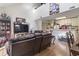 Open-concept living room and dining room leading into the kitchen at 4344 Spa Dr. # 605, Little River, SC 29566