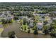Beautiful aerial view showcasing the community, pool, lake, tennis courts, and lush landscaping at 537 White River Dr. # 17C, Myrtle Beach, SC 29579