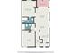 Detailed floor plan featuring the primary bedroom, living room, kitchen, and screened porch at 537 White River Dr. # 17C, Myrtle Beach, SC 29579