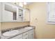 Bathroom features a double sink vanity with ample storage and a mirror-front medicine cabinet at 6001- P16A S Kings Highway, Myrtle Beach, SC 29575
