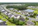 Aerial view showcasing the community's well-placed homes surrounding the lake and its lush green common areas at 760 Carolina Farms Blvd., Myrtle Beach, SC 29579