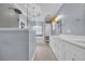 Bright bathroom featuring a modern vanity, a soaking tub and a glass-enclosed shower at 760 Carolina Farms Blvd., Myrtle Beach, SC 29579