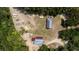 Overhead view of boat storage and a home near wooded area at 951 Herriott Farms Dr., Georgetown, SC 29440