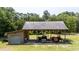 Aerial of the storage areas on the property with metal roof at 951 Herriott Farms Dr., Georgetown, SC 29440