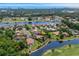 Stunning aerial view of a waterfront community with luxurious homes and scenic water access at 9737 Catalonia Ct., Myrtle Beach, SC 29579