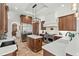 Gourmet kitchen with custom cabinets, quartz countertops, and stainless steel appliances at 9737 Catalonia Ct., Myrtle Beach, SC 29579