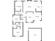 Detailed floor plan showcasing the layout and dimensions of the primary bedroom, living room, kitchen, and garage at 100 St. Andrews Ln., Myrtle Beach, SC 29588