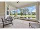 Picturesque view from the screened patio overlooking a pond and lush golf course at 1024 Pochard Dr., Conway, SC 29526