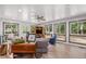 Sunlit living area with wood-trimmed windows and hardwood floors throughout at 103 Wofford Ln., Conway, SC 29526