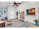 Open sunroom features vaulted ceilings, wood floors, and convenient access to kitchen at 1072 Chelsey Circle, Conway, SC 29526