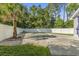 Fenced backyard featuring a hardscape, grass, palm tree, and privacy fence at 1331 Bermuda Ct., Surfside Beach, SC 29575
