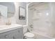 Bathroom with vanity and shower-tub combination at 1930 Lake View Circle, Myrtle Beach, SC 29575