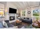 Bright living room with a fireplace, vaulted ceilings, and comfortable seating at 1930 Lake View Circle, Myrtle Beach, SC 29575