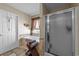 Inviting bathroom featuring a soaking tub, walk-in shower, and stylish tile accents at 200 Silverbelle Blvd., Longs, SC 29568