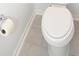 Close-up of a white toilet and toilet paper holder, showcasing the cleanliness and functionality of the space at 2002 Sweetflag Dr., Longs, SC 29568