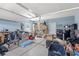Spacious garage with ample storage space and shelving, ideal for organization and projects at 2885 Desert Rose St., Little River, SC 29566