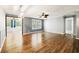 Bright living room with neutral walls, hardwood floors, and ample natural light at 333 Walden Lake Rd., Conway, SC 29526