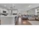 Open concept kitchen, dining and living room space, perfect for entertaining or relaxation at 356 Ocean Commons Dr., Surfside Beach, SC 29575