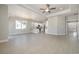 Open-concept kitchen and living area with plank flooring at 369 Log Cabin Rd., Loris, SC 29569