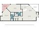 Detailed floorplan showcasing the layout of bedrooms, bathrooms, kitchen, living room and screened porch at 4290 Pinehurst Circle # B3, Little River, SC 29566