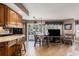 Dining area open to the kitchen with breakfast bar at 4290 Pinehurst Circle # B3, Little River, SC 29566