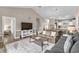 Cozy living room featuring neutral colors, vaulted ceilings, a ceiling fan, and a view of the dining area at 4655 Wild Iris Dr. # 41-303, Myrtle Beach, SC 29577