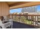 Inviting balcony with comfortable seating and views of the surrounding community at 5505 N Ocean Blvd. # 303, Myrtle Beach, SC 29577