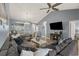 Spacious living area with vaulted ceiling, open layout, and modern furnishings at 6015 Catalina Dr. # 932, North Myrtle Beach, SC 29582