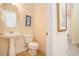 Cozy powder room with a pedestal sink and classic fixtures offering a clean and simple design at 6172 Catalina Dr. # 414H, North Myrtle Beach, SC 29582