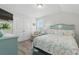 Cozy bedroom with light teal accents and charming coastal-themed decor at 668 Rycola Circle, Surfside Beach, SC 29575
