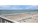 Wide view of beach with people and blue ocean waters under a blue sky at 9550 Shore Dr. # 1430, Myrtle Beach, SC 29572