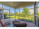 Relaxing screened porch overlooking a landscaped backyard at 100 Culpepper Way # 1003, Myrtle Beach, SC 29579