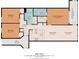 Detailed floor plan displays two bedrooms, two bathrooms, living areas, kitchen, porch, and balcony at 1125 Blue Stem Dr. # 29F, Pawleys Island, SC 29585