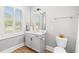Bright bathroom featuring a single sink vanity, natural light, and modern fixtures at 116 Sago Palm Dr., Myrtle Beach, SC 29579