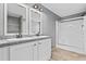 Elegant bathroom featuring a double sink vanity, modern fixtures, and a walk-in shower at 1301 Rabbit Ln., Conway, SC 29526