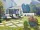 Backyard patio featuring comfortable seating, decorative flowers, and a beautifully paved walkway at 185 Rocko Dr., Myrtle Beach, SC 29579