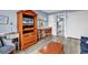Open living room and kitchen with light wood floors at 2300 N Ocean Blvd. # 132, Myrtle Beach, SC 29577