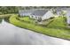 Aerial view features a fenced in backyard and waterway at 247 Grove Park Grove Park Loop, Murrells Inlet, SC 29576
