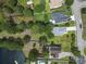 Overhead shot of a private backyard, mature trees, and a well-maintained neighborhood at 2738 Canvasback Trail, Myrtle Beach, SC 29588