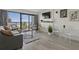 Comfortable living room with a neutral color scheme, ocean view, and modern furnishings provides a relaxing retreat at 3000 N Ocean Blvd. # 230, Myrtle Beach, SC 29577