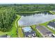 Aerial view of the pool, pond and surrounding neighborhood in a quiet community at 346 High Falls Dr., Conway, SC 29526